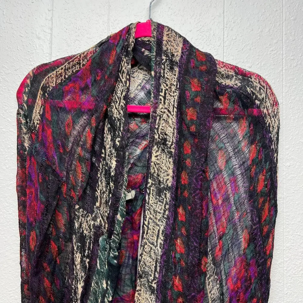 Ecote Womens Floral Scarf Gauzy Bohemian Spring Summer Casual Polished Elegant